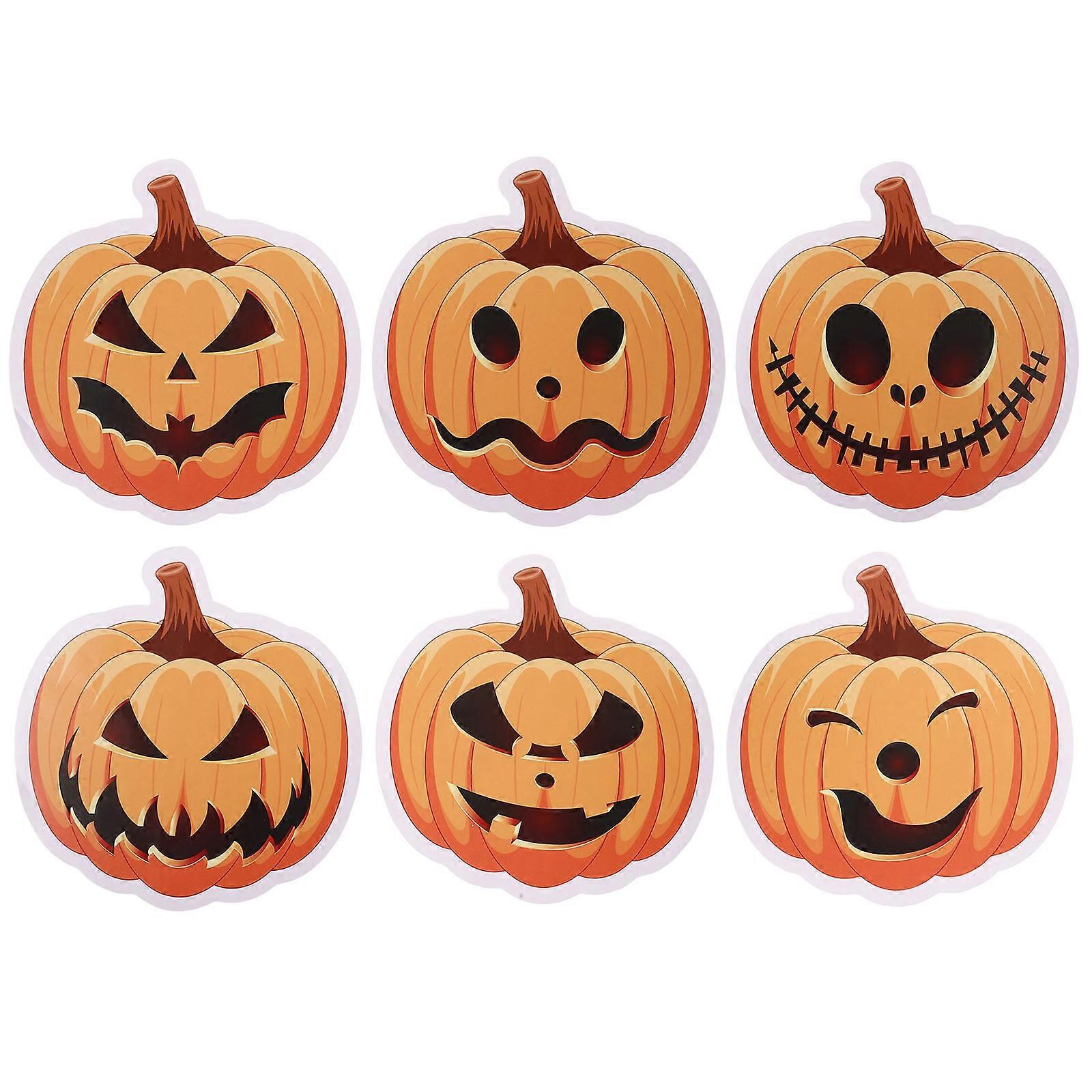 Halloween Door Decal Temporary for Decoration 24Pcs Orange