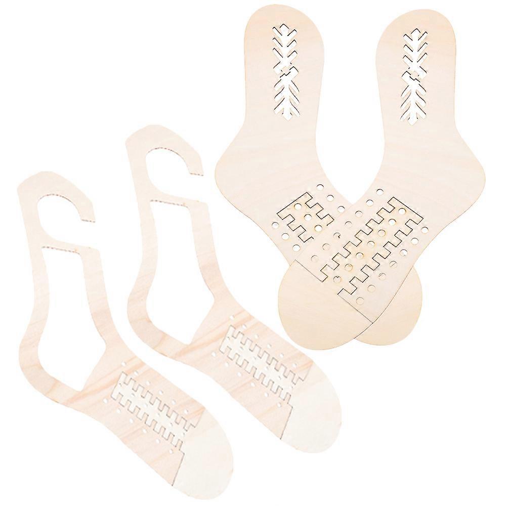 Wood Sock Blockers Sock Knitting Tools for DIY 6Pairs of Blockers