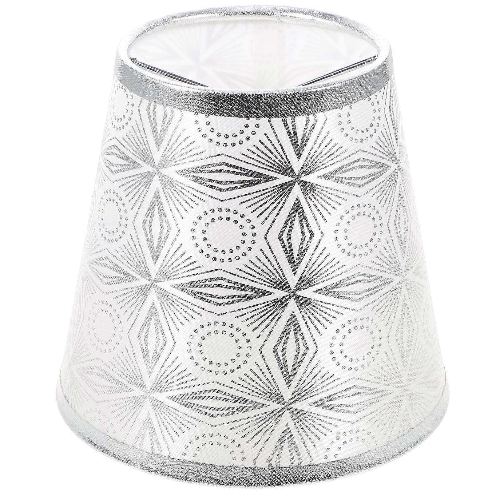 Silver Small Lampshade for Desk Lamp Use 3Pcs Elegant Decorative Covers