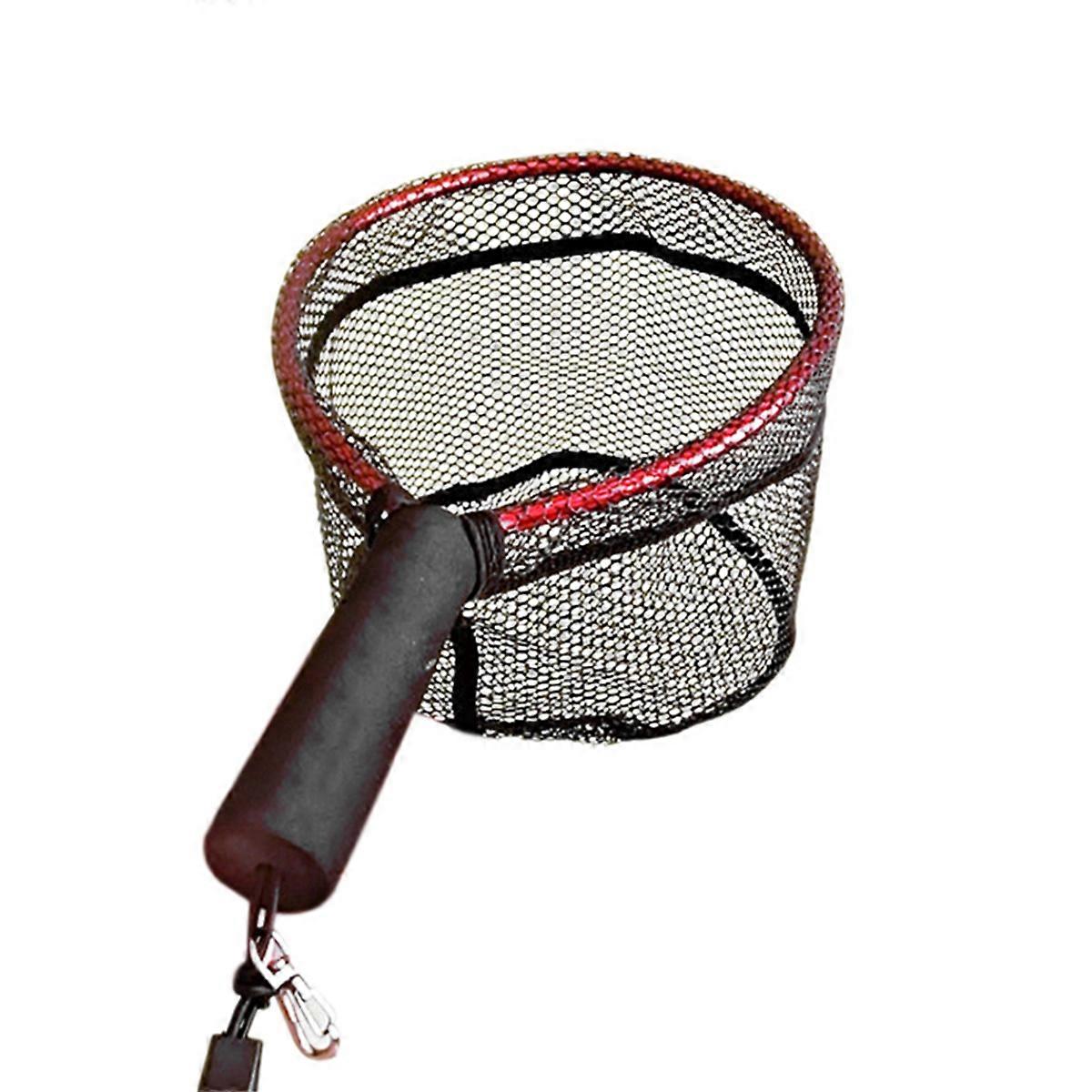 Fishing Landing Net Fishing Equipment Portable Dip Net Red