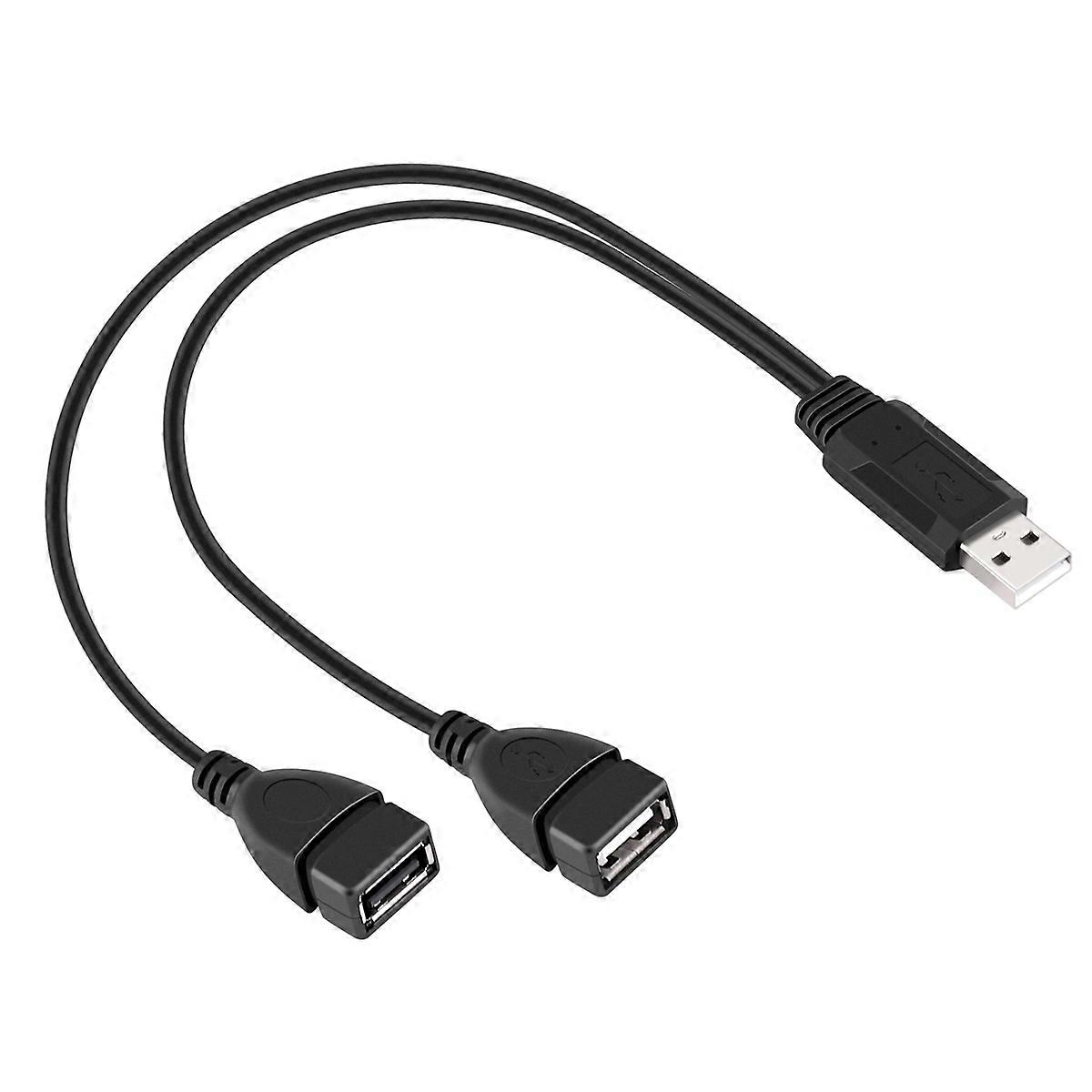 USB 2.0A Male auf 2 Dual USB Female Jack Y Splitter Adapter Kabel