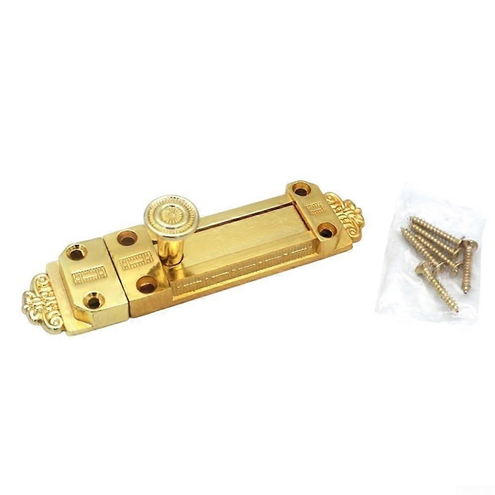 Zinc Alloy Sliding Latch for Internal and External Doors, Gold Finish