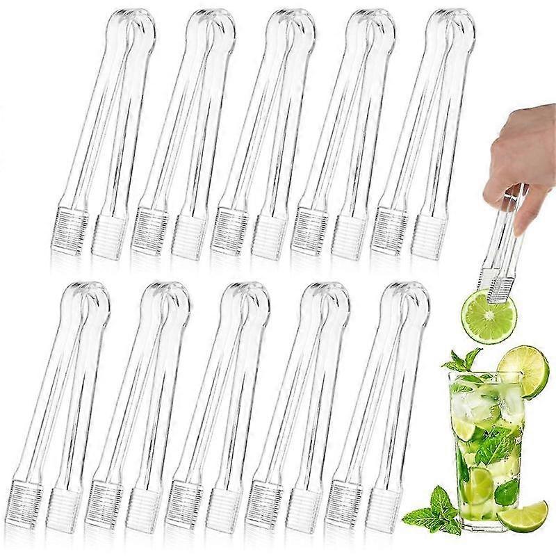 10 PCS Serving Tongs,Clear Kitchen Small Serving Utensils for Serving for Party Food Buffet Appetize