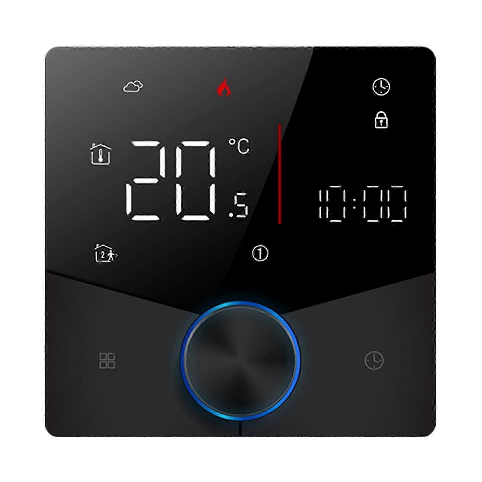 WiFi Intelligent Thermostat with Knob Button Multi-Function Floor Heating Controller for Home Use