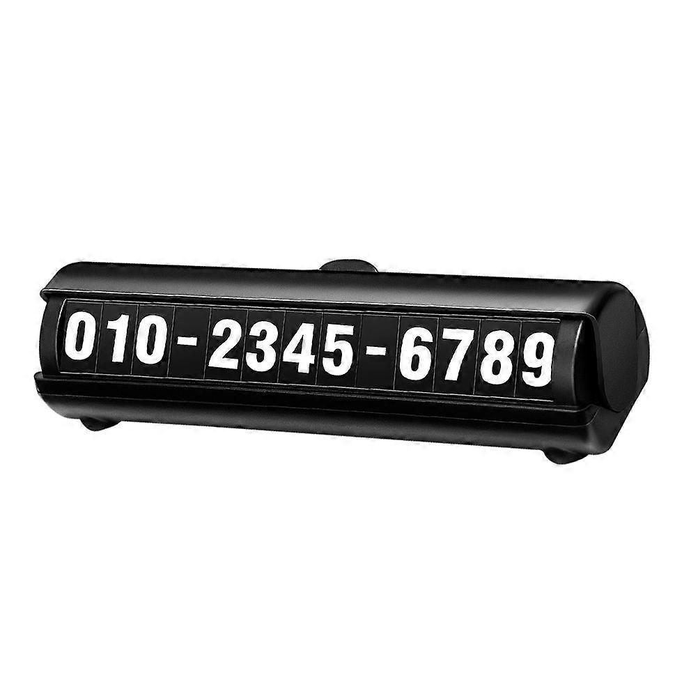 Hidden Auto Plate Car Phone Number Display For Temporary Stop In Outdoor Parking 13X4X4CM Black Easy To Use 1Pcs