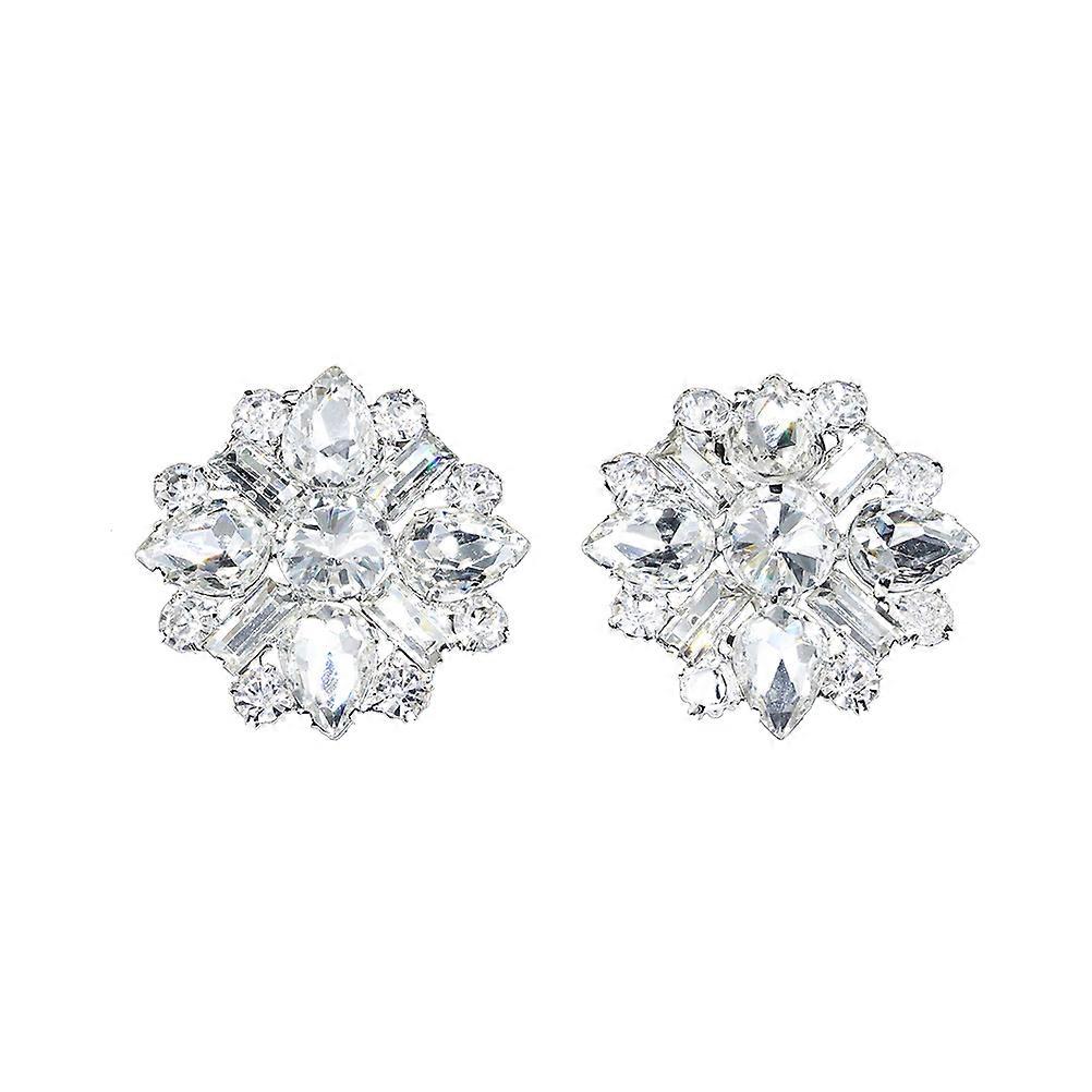 Sølvkrystall skospenner for skodekorasjon