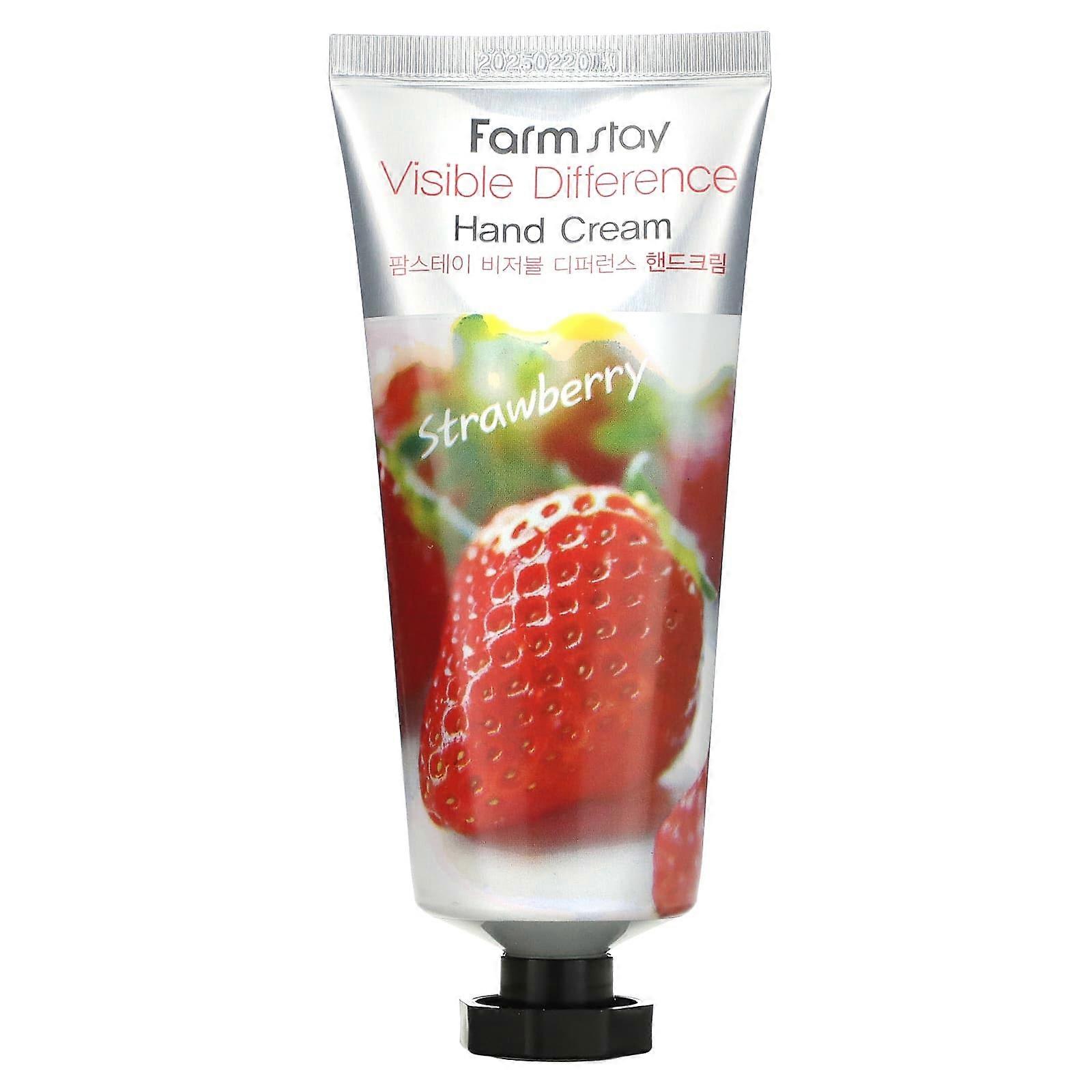 Visible Difference Hand Cream, Strawberry, 3.52 oz (100 g)
