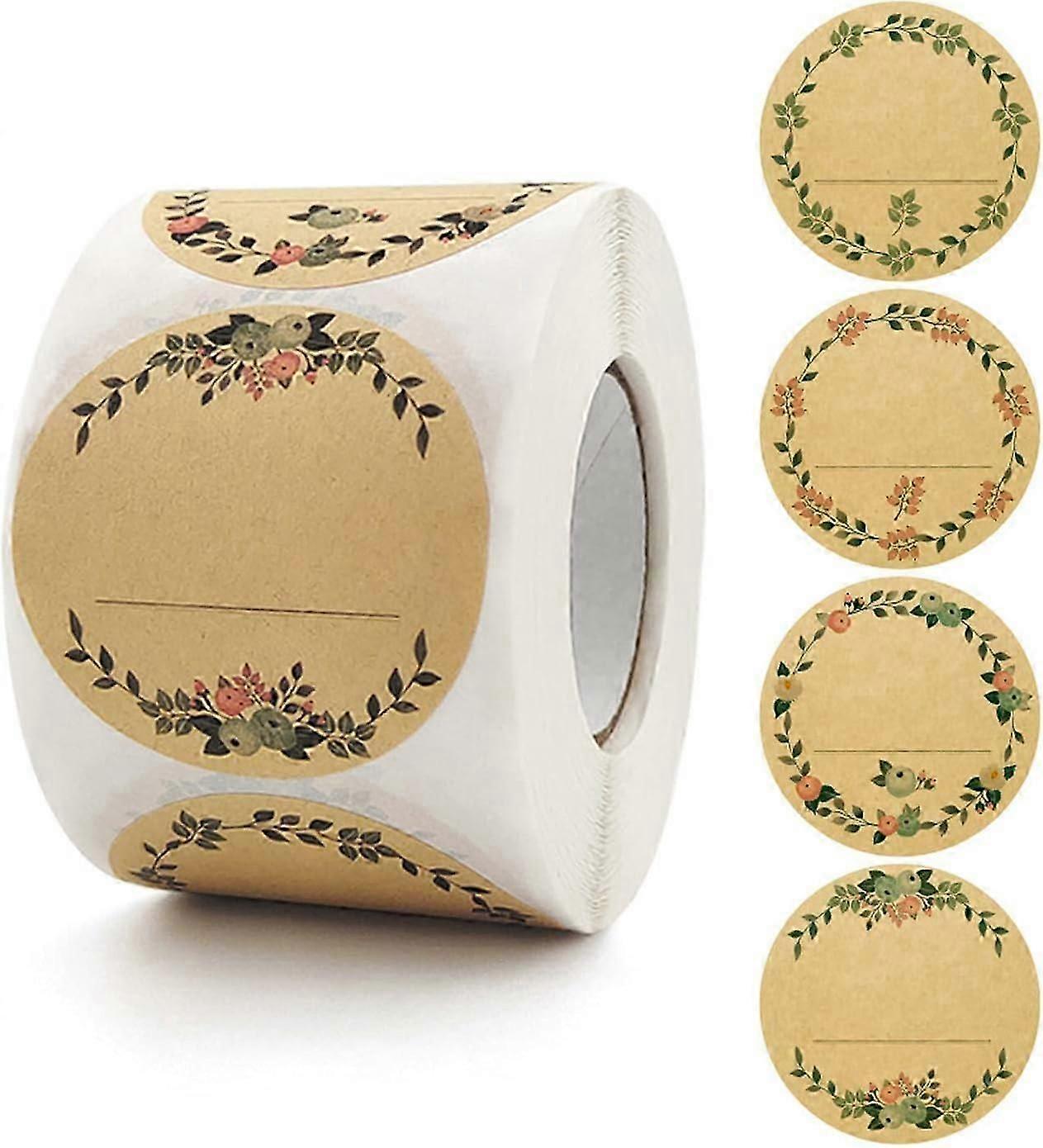 2 Inch Label Stickers for Jars and Lids, Blank Kraft Stickers for Mason Jars and Lids, Canning Labels, Spice Labels, Bottle Labels