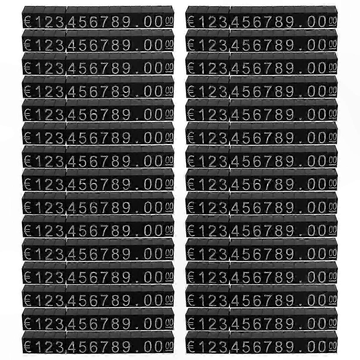 30-Pack Adjustable Number Stands with Price Tags for Retail Displays