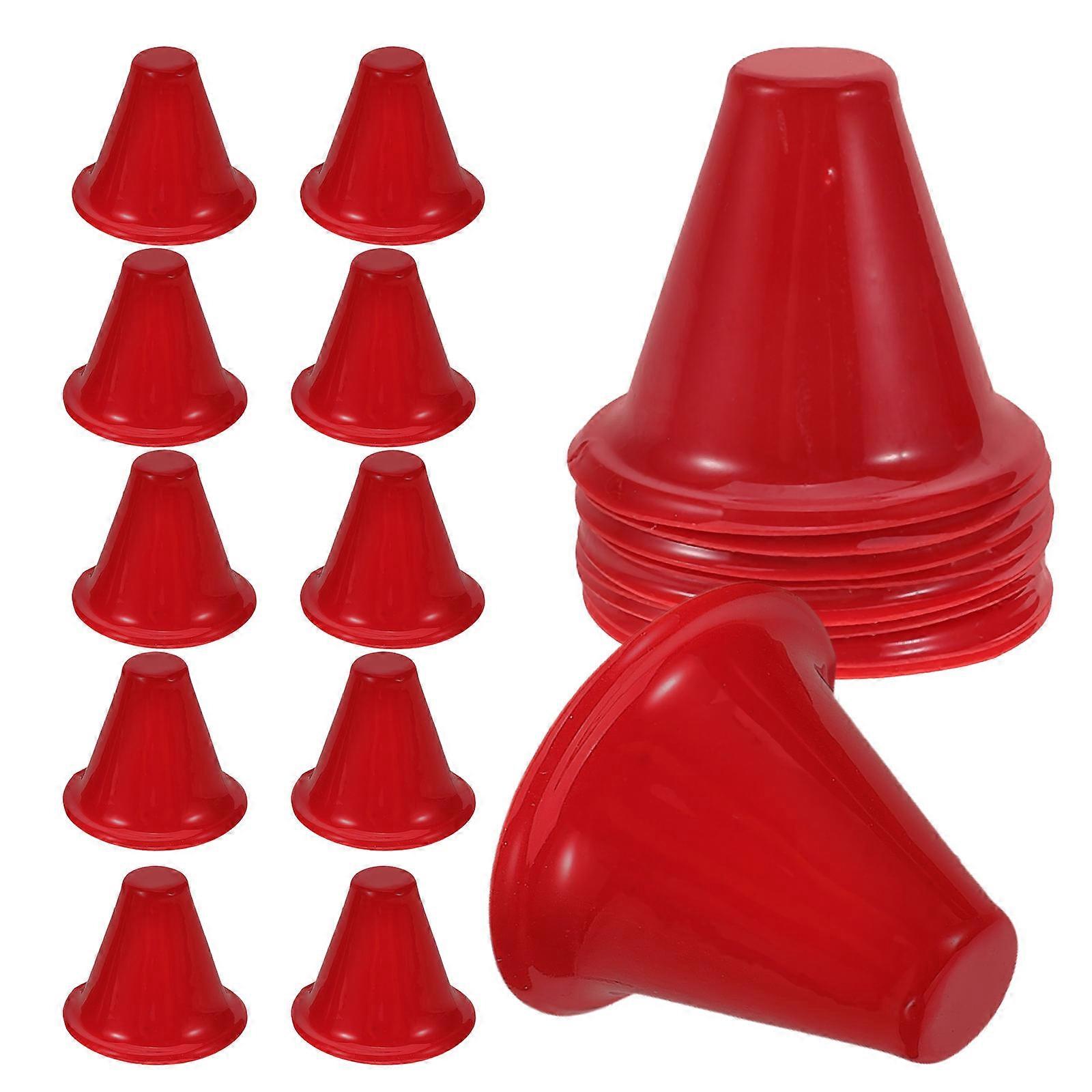 Red Plastic Traffic Cones Toys for Roadblock Use with 50Pcs Construction Safety Cones