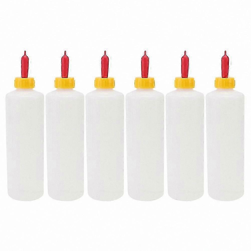 6-Pack Lamb Feeding Bottles with Teats for Rearing Young Animals