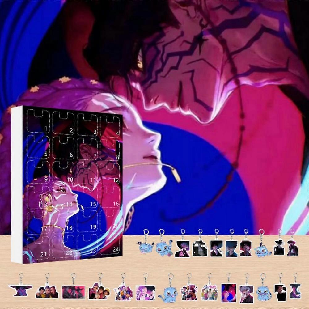 K-POP De-mon H-Hunters Calendario De Adviento 2025 – 24 Días Con 24 Dijes Acrílicos 3D, Decoración Navideña Para Niños, Adolescentes Y Adultos