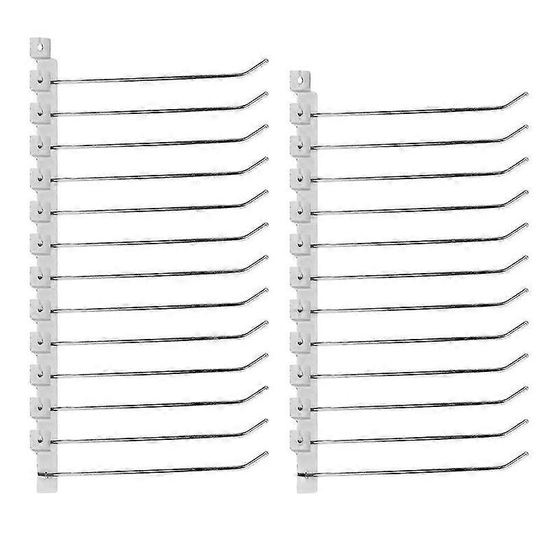 25 x Slatwall Single Hook Pin Shop Display Fitting Prong Hanger 100mm