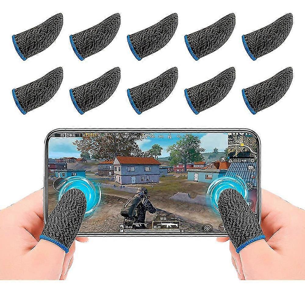 Mobile Game Finger Sleeve [6 Pack], Touch Screen Finger Sleeve Respirant Anti-transpiration Sensible Aim And Aim Buttons For