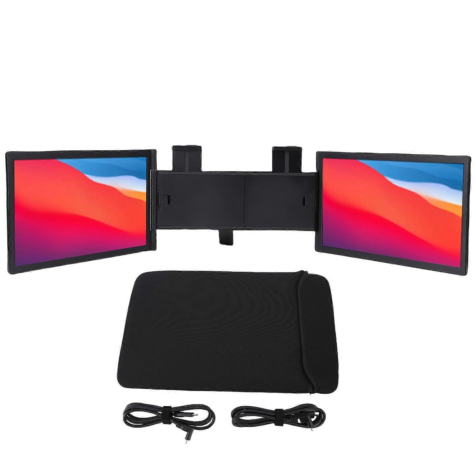 14 Inch Triple Laptop Screen Extender 1080P 120Hz Plug and Play Type C for Laptops