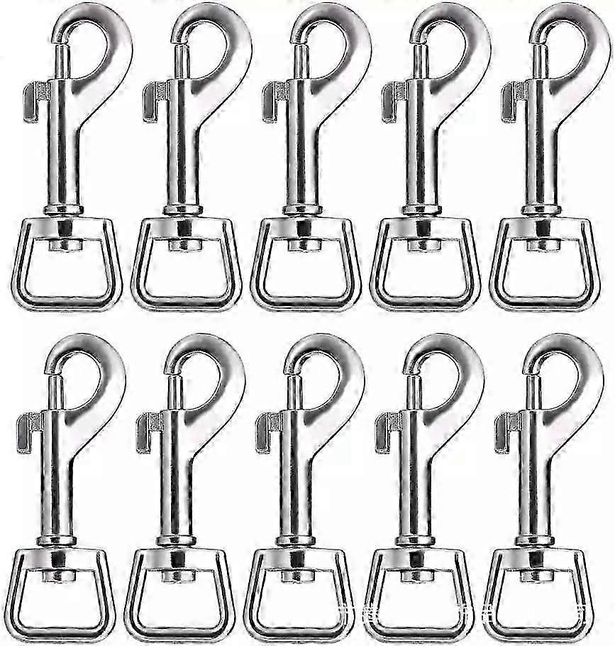 10 pcs Swivel snap Hooks silver