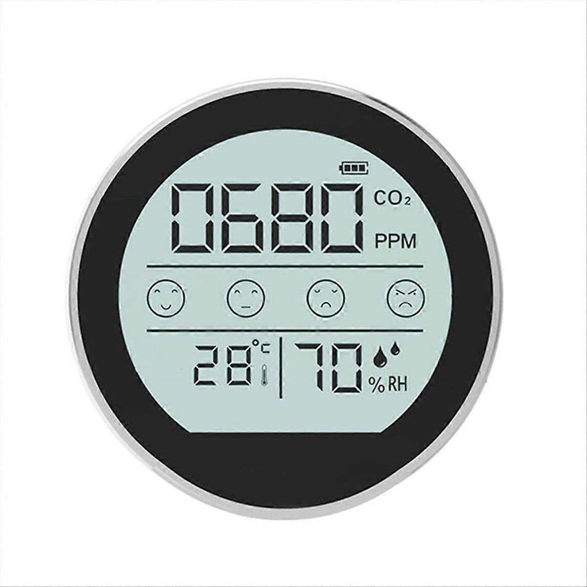 Παρακολούθηση ποιότητας αέρα CO2 μετρητής ανιχνευτή διοξειδίου του άνθρακα ασήμι