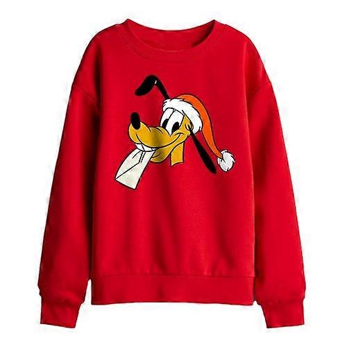 Disney Childrens/Kids Pluto Santa Hat Christmas Sweatshirt