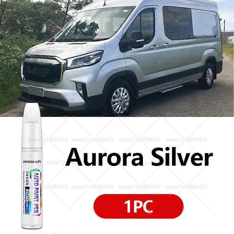 2 יחידות עט תיקון צבע מסיר שריטות DIY אביזרי רכב עבור SAIC MAXUS EDeliver 9 אורורה כסף שחור לבן כחול