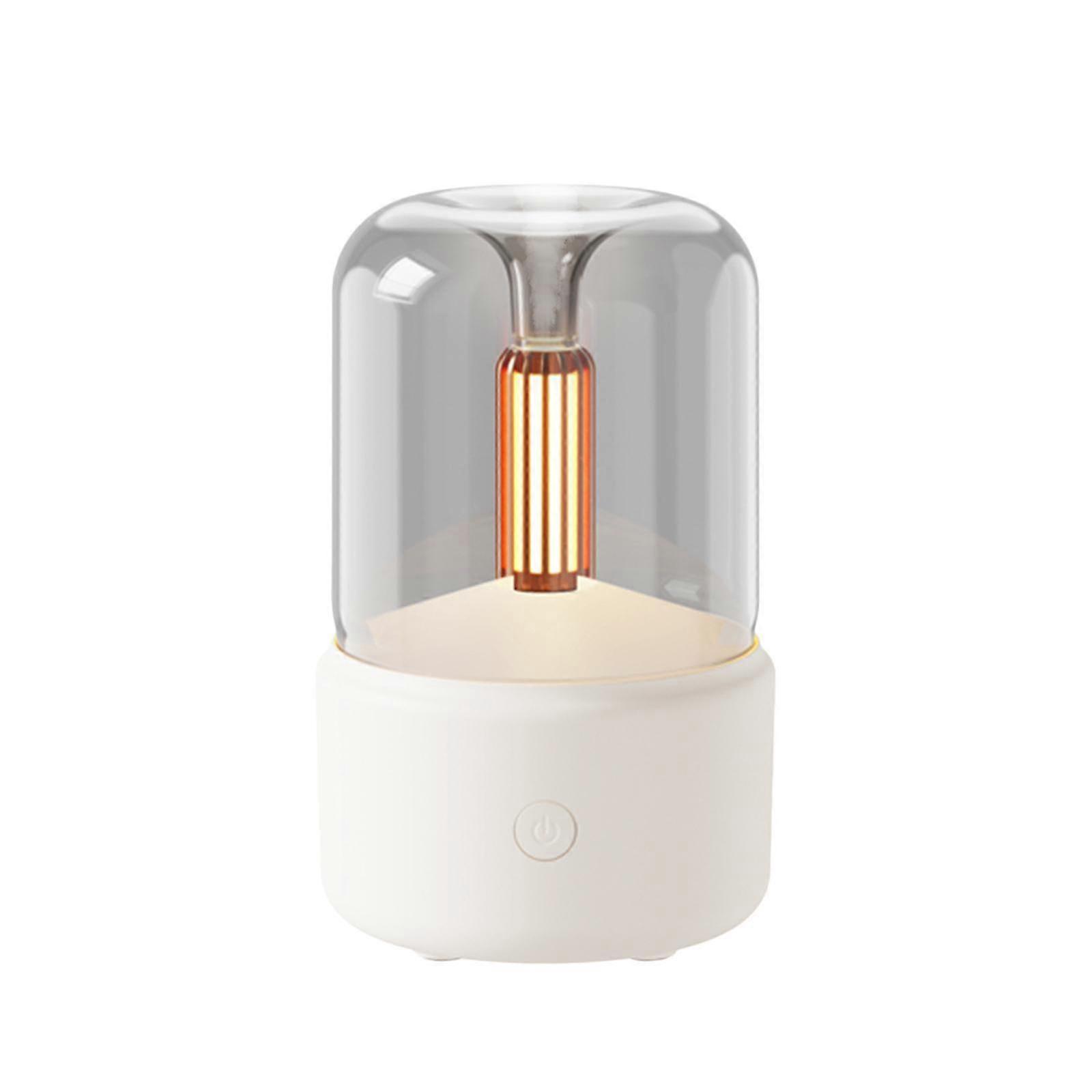 2025 Candlelight Style Aroma Diffuser 120mL Mist Humidifier Warm White Night Light Quiet Essential Oil Diffuser Cool Mist Air Humidifier