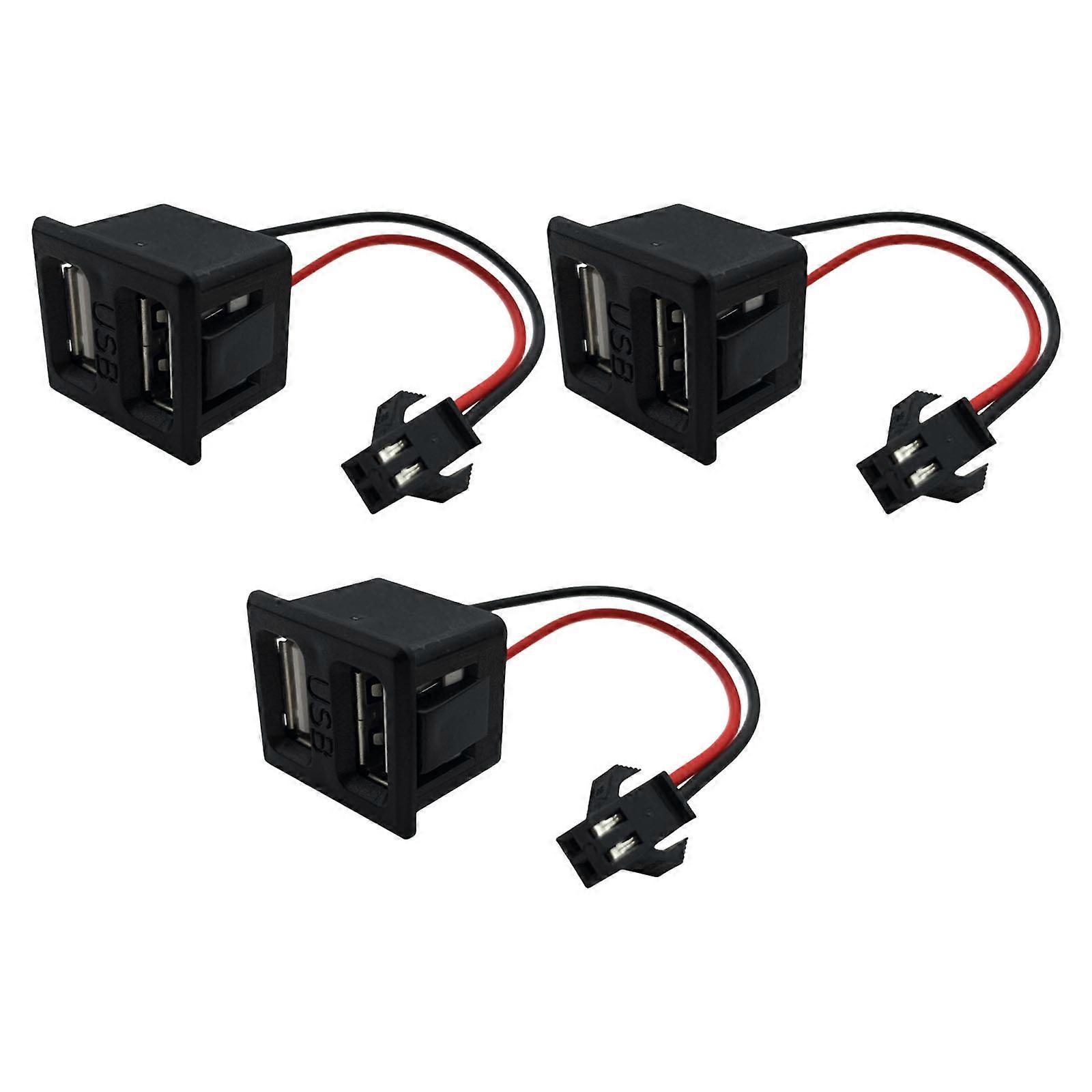 3pcs Lamp Clip On Charging Outlet Power Sockets with Double USB Port for Efficient Multiple Devices Charging Multicolor