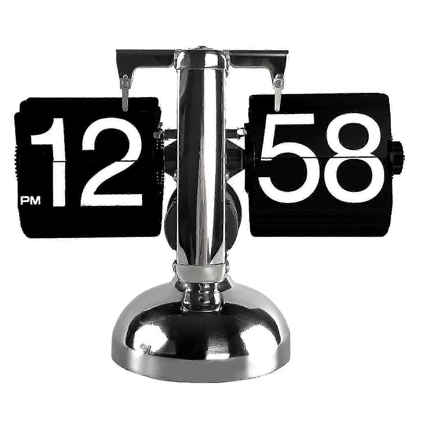 Digital Flip Down Clock Retro Minimalist Single Foot Mechanical Auto Flip Clock Desk Clock For Home Livingroom