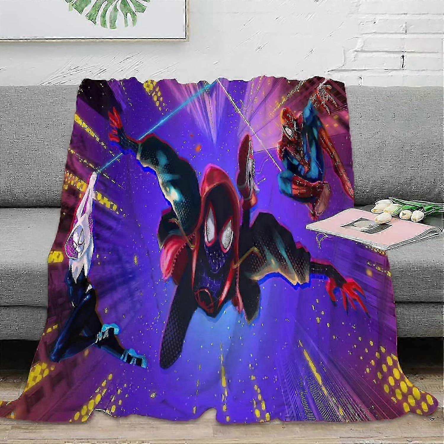3d Fleece Bed Blankets, Spiderman Throw Blankets,autumn/winter Warm Cozy Flannel Blanket Anti-static Super Soft Cute Blanket For Cold Weathe