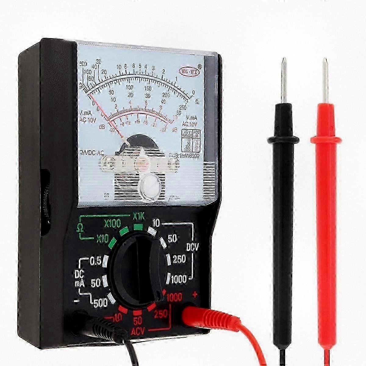 Digital Multimeter 1000V AC/DC Voltage Current Resistance Tester with Test Leads and Battery