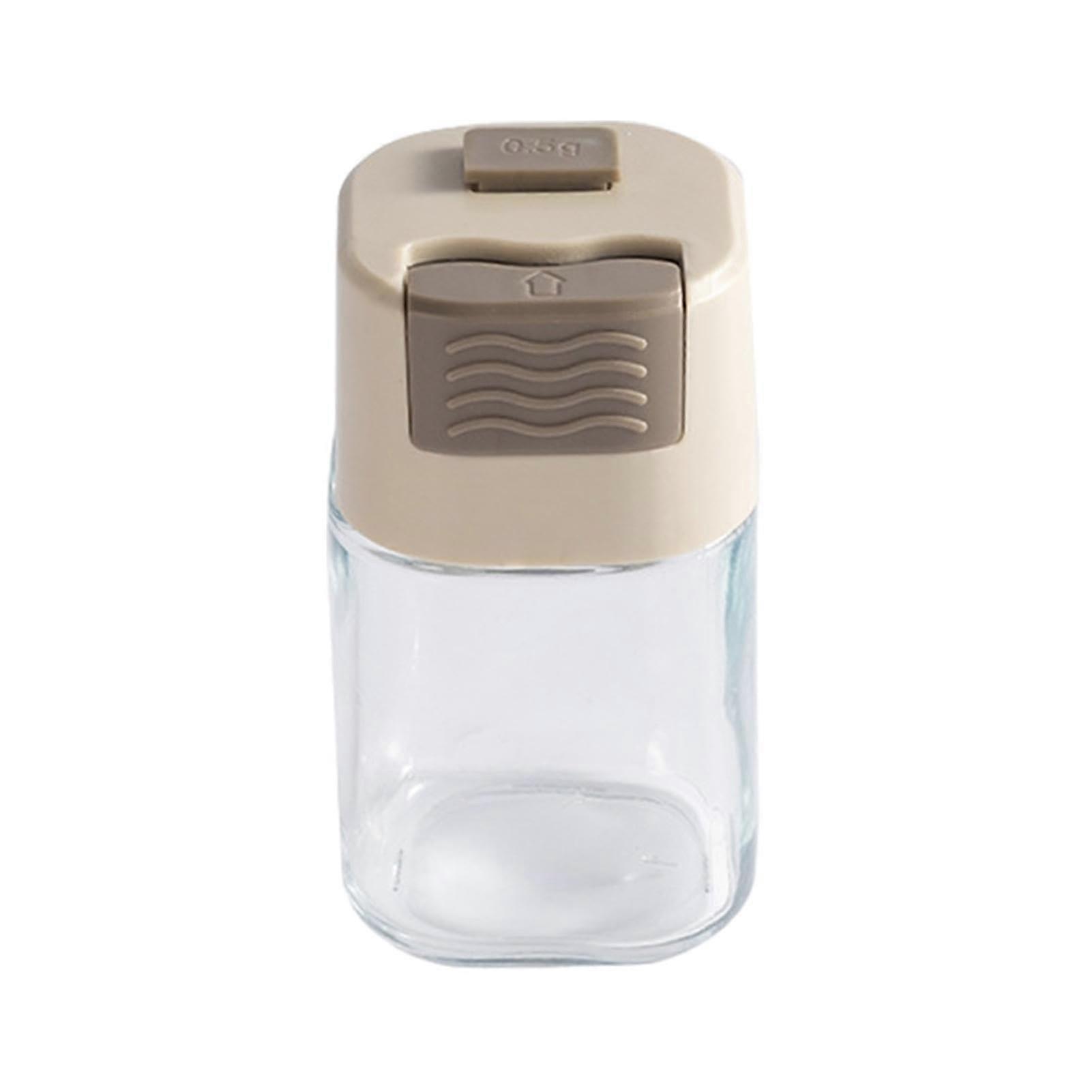 Stirrer Seasoning Salt Control Bottle Quantitative Press Moisture Proof Powder Proof Beige