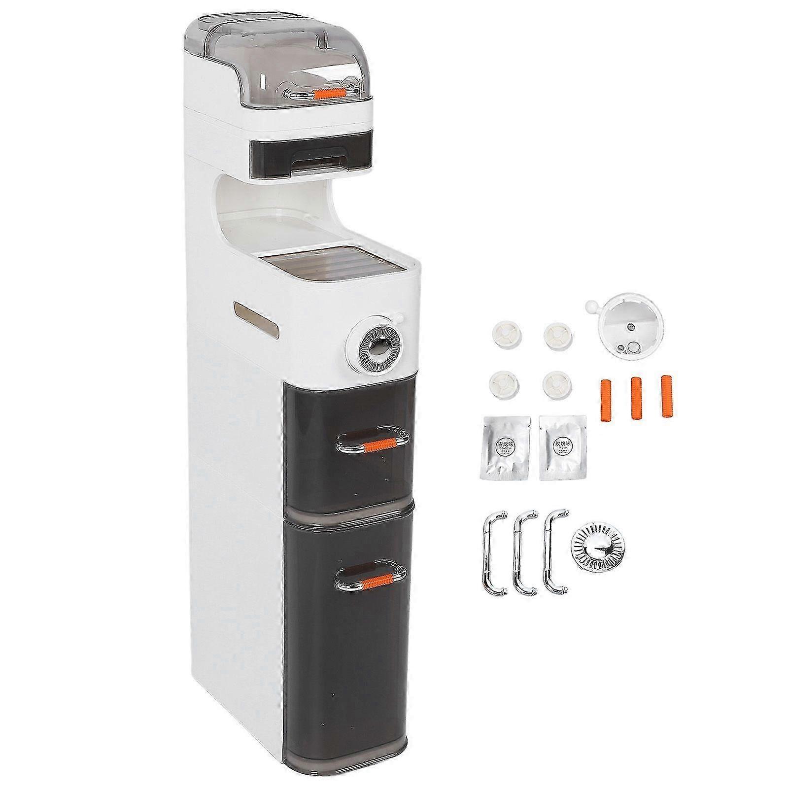 Floor Storage Cabinet 6 Layers Plastic Multifunctional with Wheels Aromatherapy Tablet Slim Cabinet for Bathroom Toilet Small Spaces