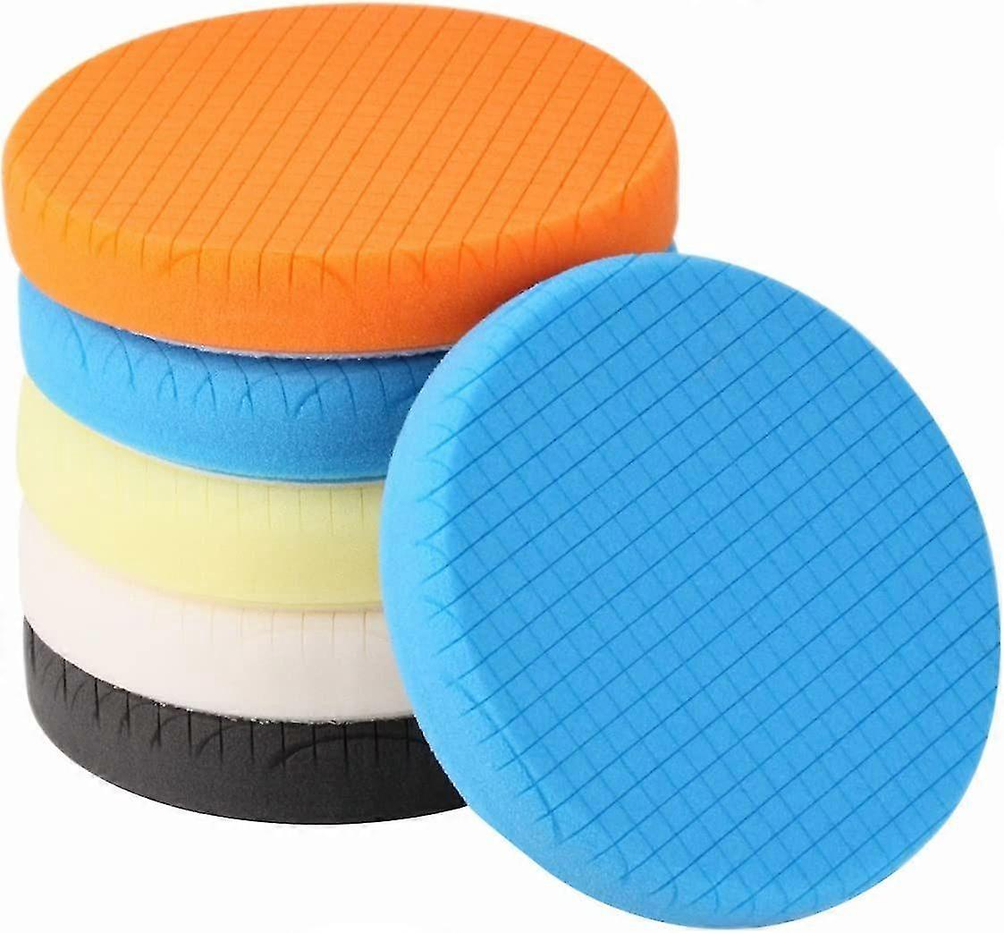 Composite polishing pad for vehicles, 5Pcs 150 mm backplane
