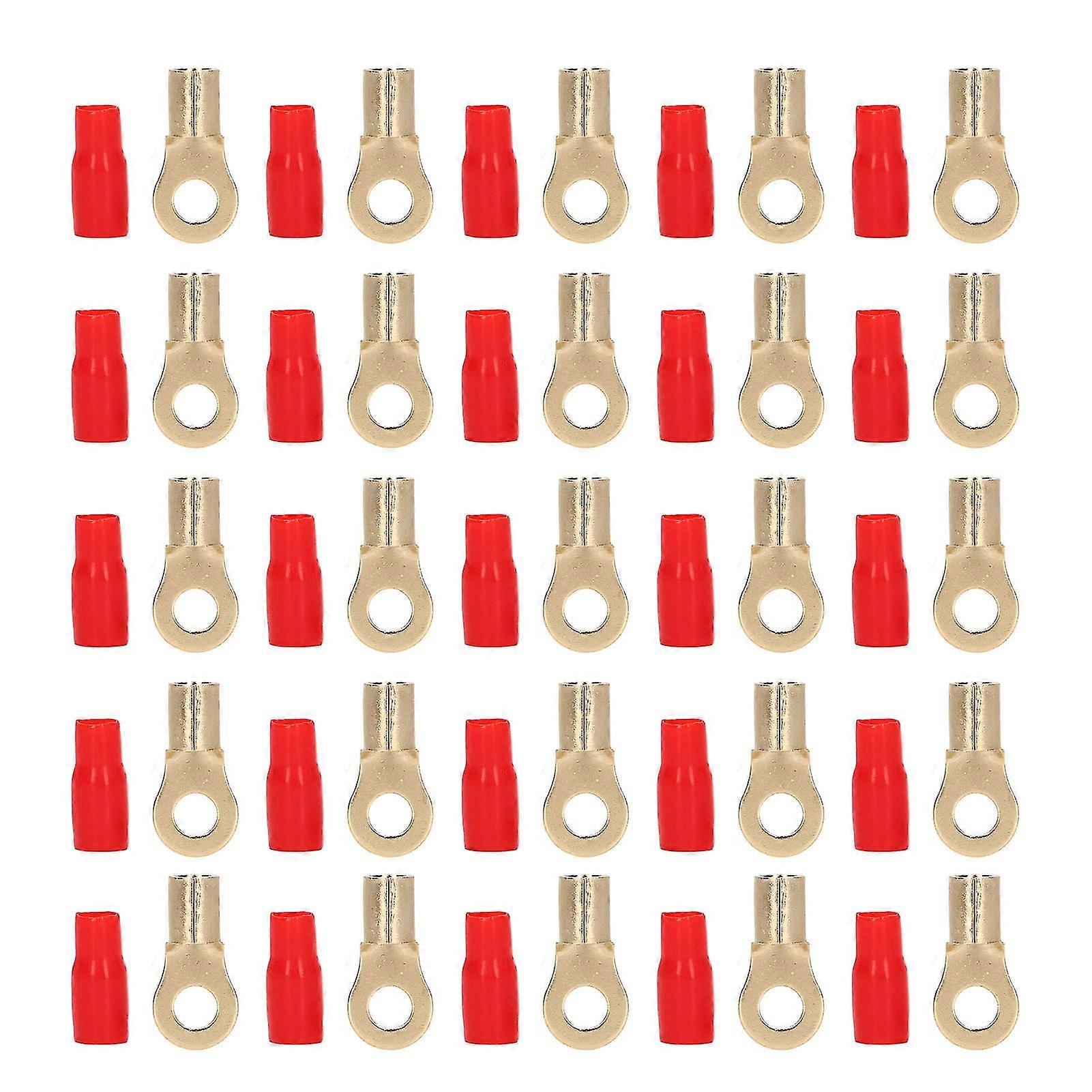 6 gauge ring terminals for distribution box, 25pcs with heat shrink Edition 1110