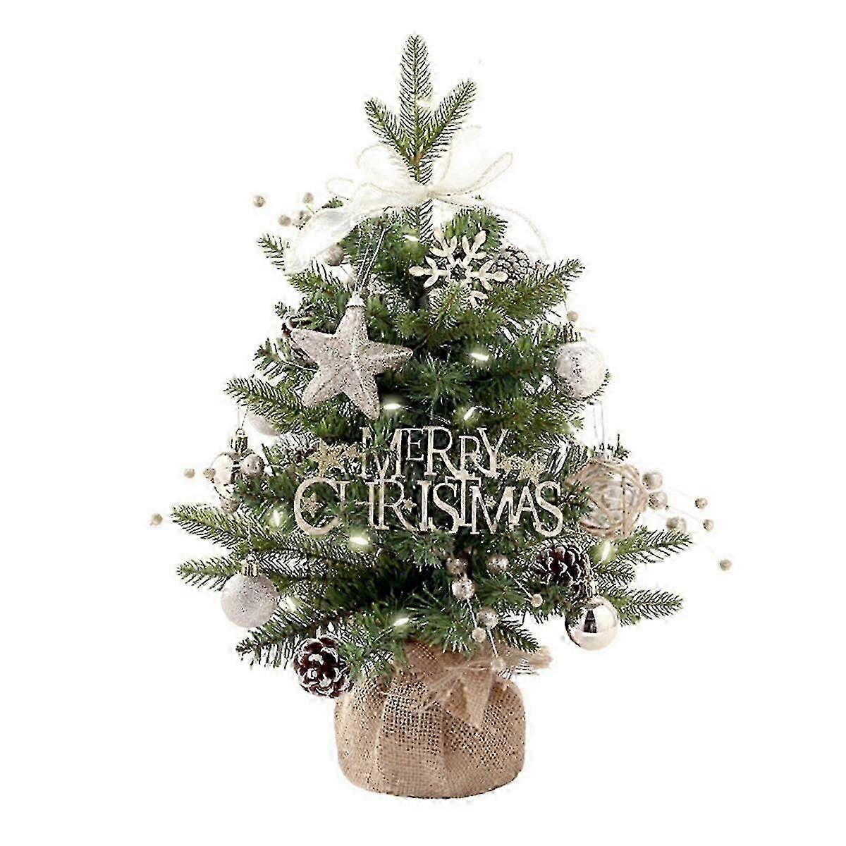 Mini Desktop Christmas Tree Christmas Atmosphere Decoration Rotating Music Box Mini Christmas Tree
