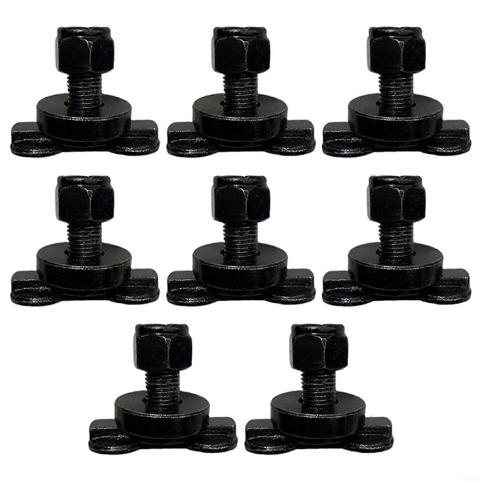 8Pcs LTrack Double Lug Threaded Stud Nut Set HeavyDuty ZincCoated Steel TieDown Fittings For Trailers And RVs