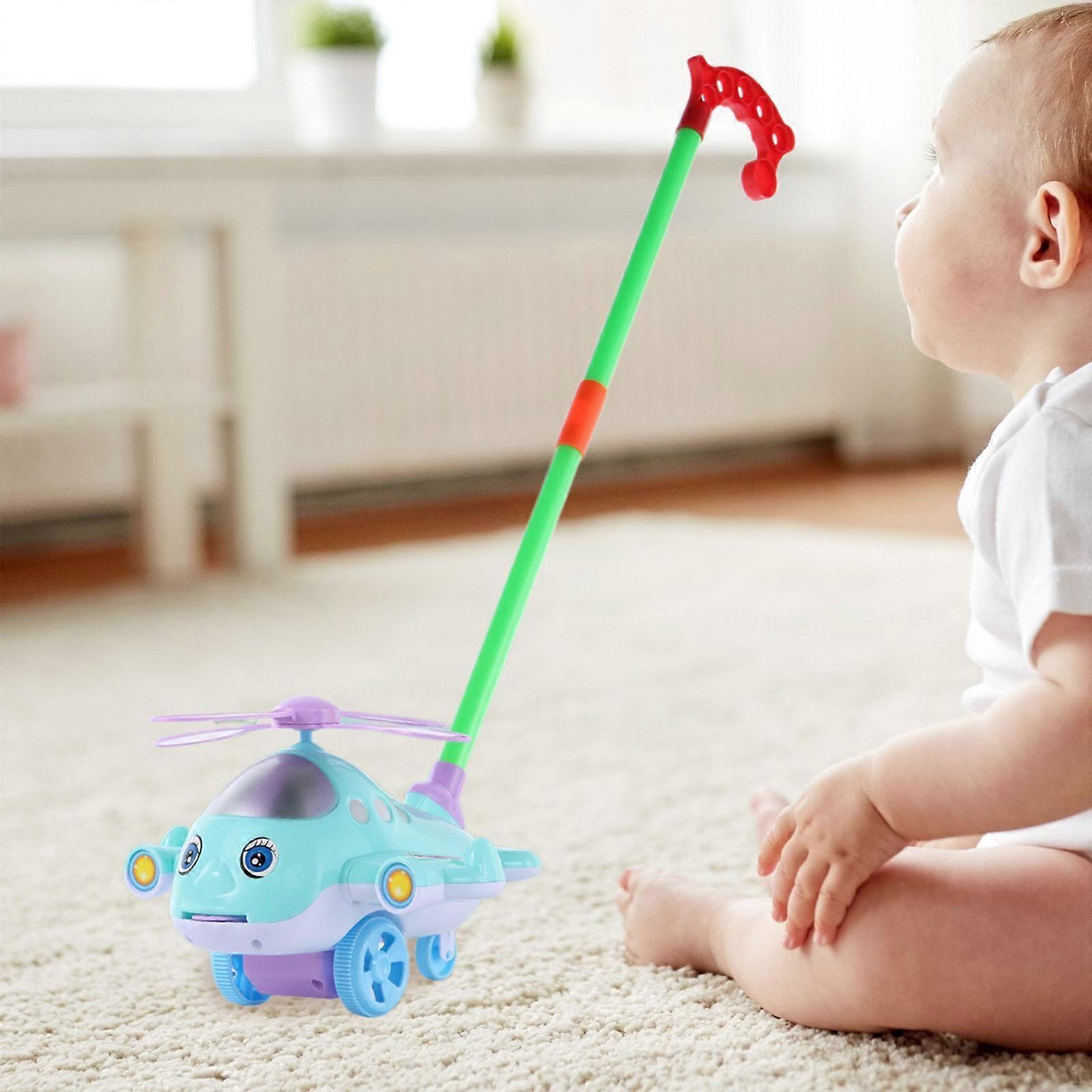 Cartoon Airplane Push Toy for Toddlers Age 1-3 Learning Activities