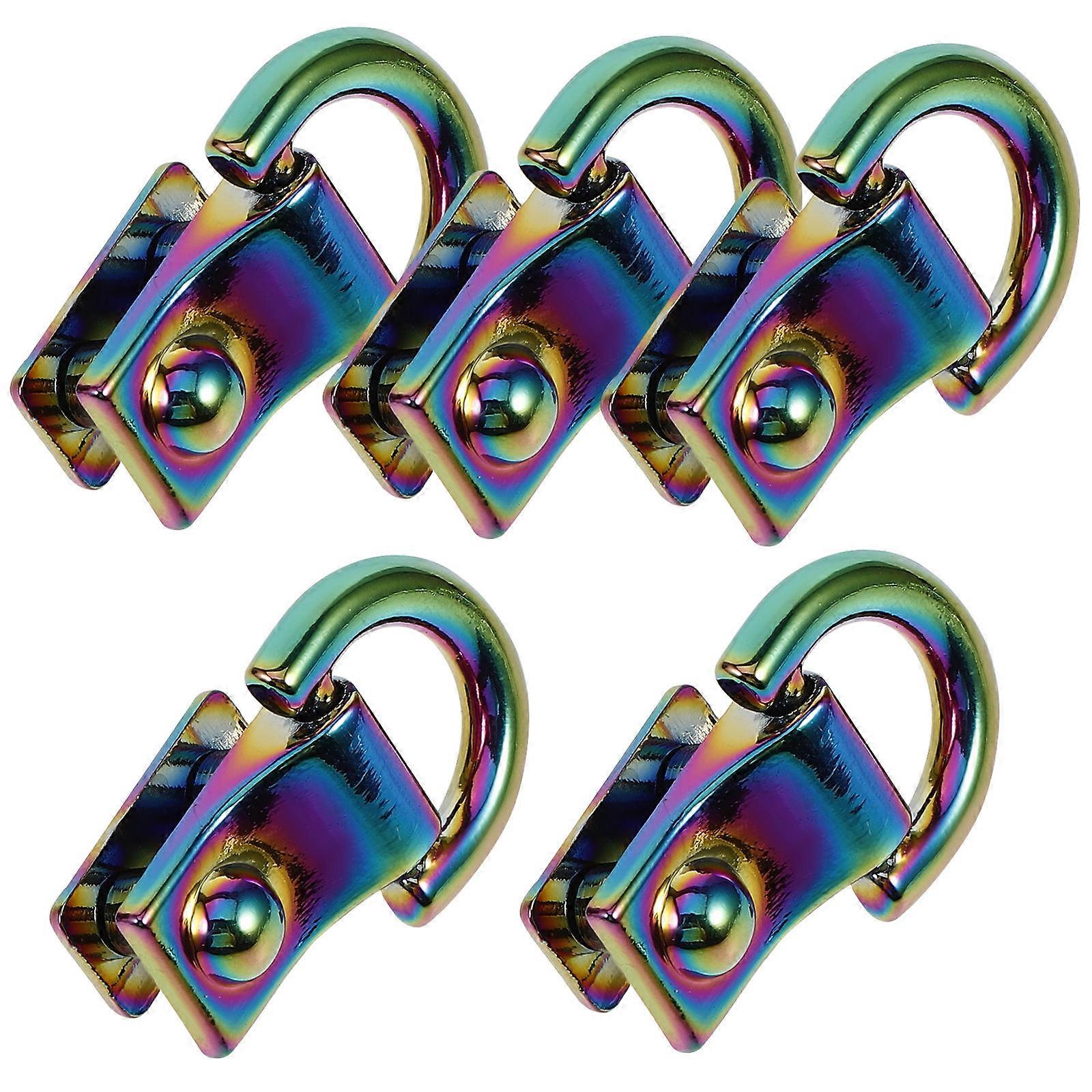 Assorted Color Purse Chain Link Parts for Bag Use 5Pcs Durable Zinc Alloy