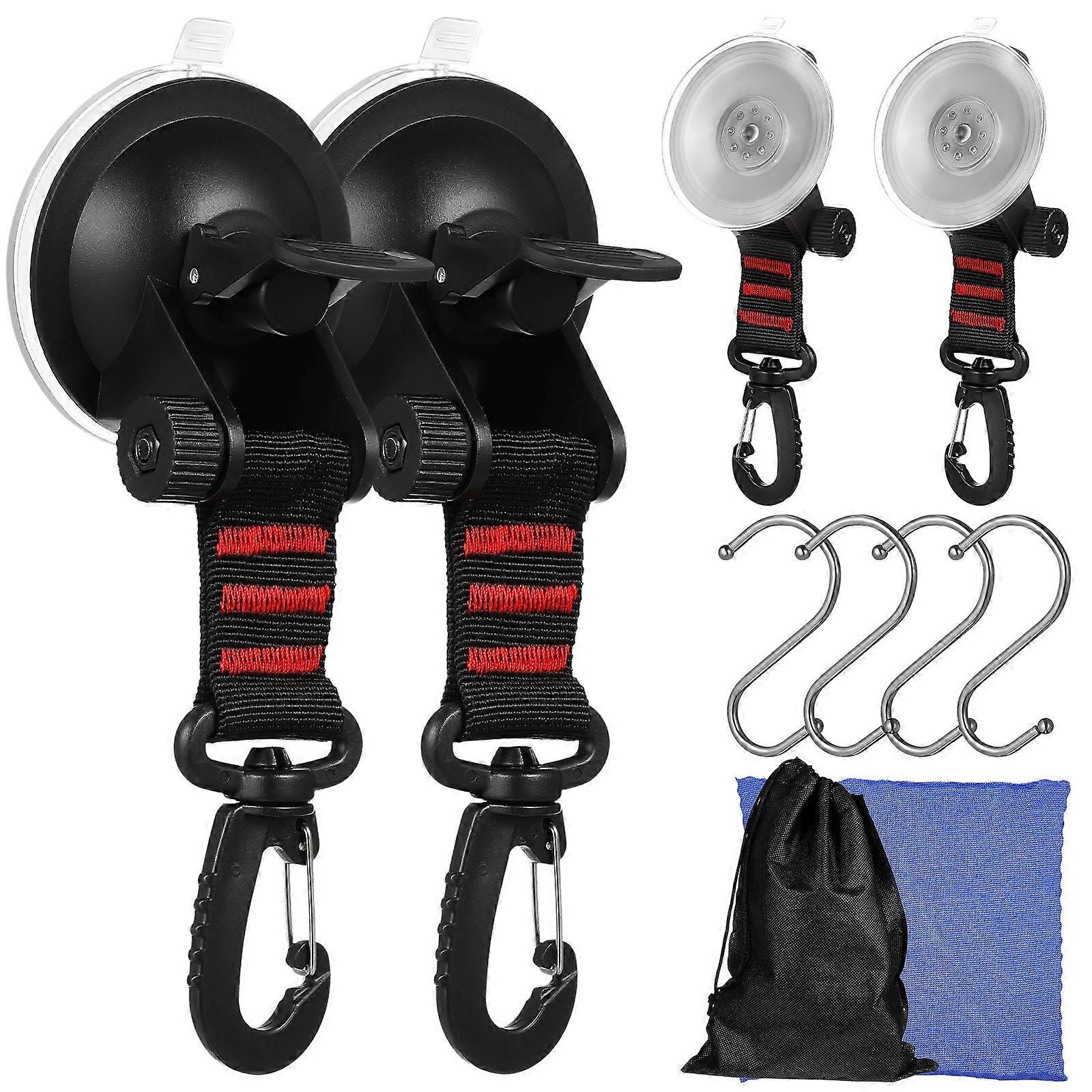 Heavy Duty Suction Cups with Hooks for Car Awning 4Pcs ABS Material