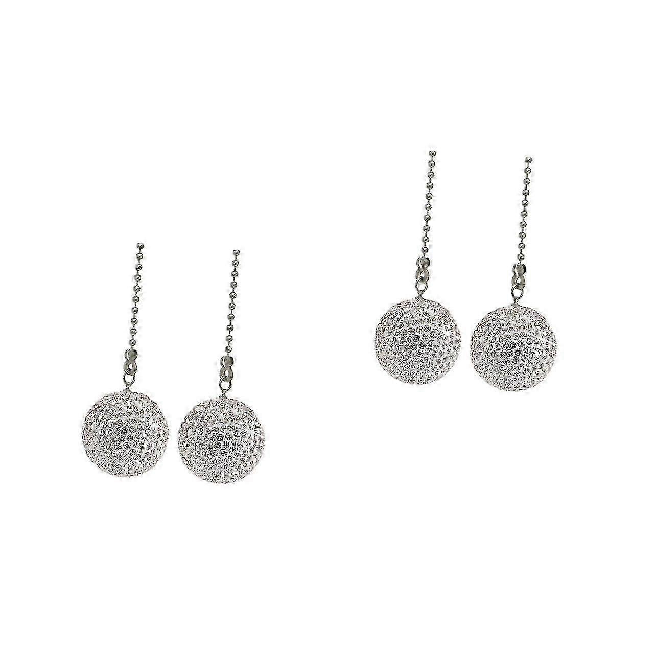 Sets Light Pull Chain Crystal Decorative Pull Chain Extender for Bedside Lamp Easy Replacement Accessory Pcs