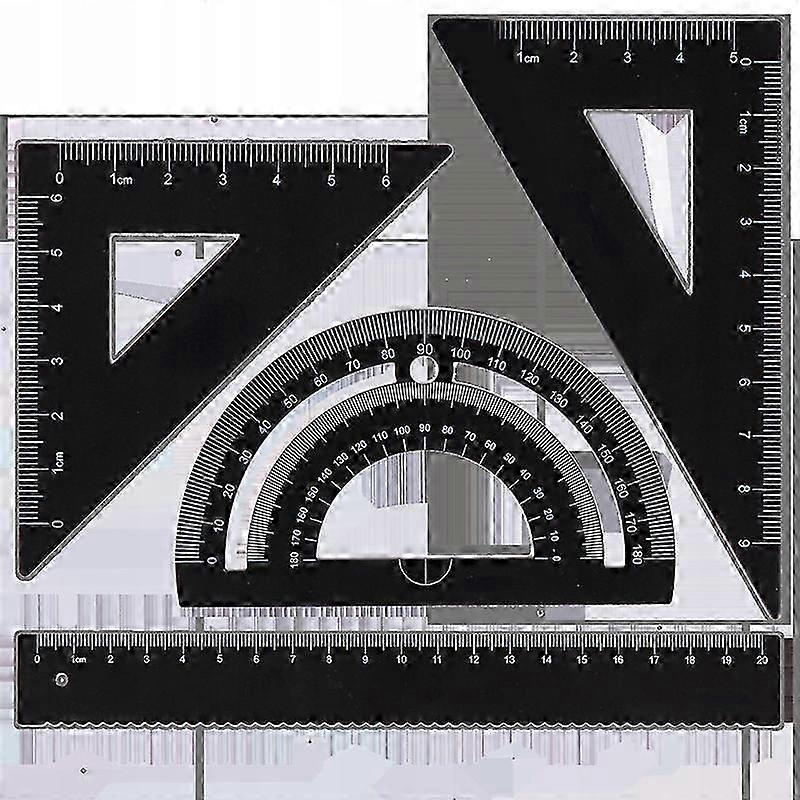 Metal Ruler Set Ruler Protractor Set Square
