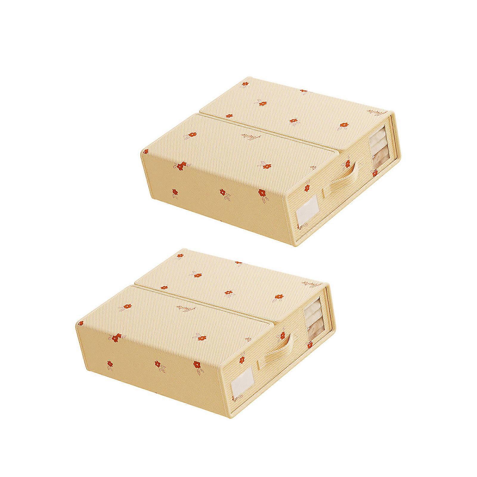 Space Efficient Pliable Storage Box With Visible Window Not Interlaced Substance For Telecommute Organization Demands Multicolor