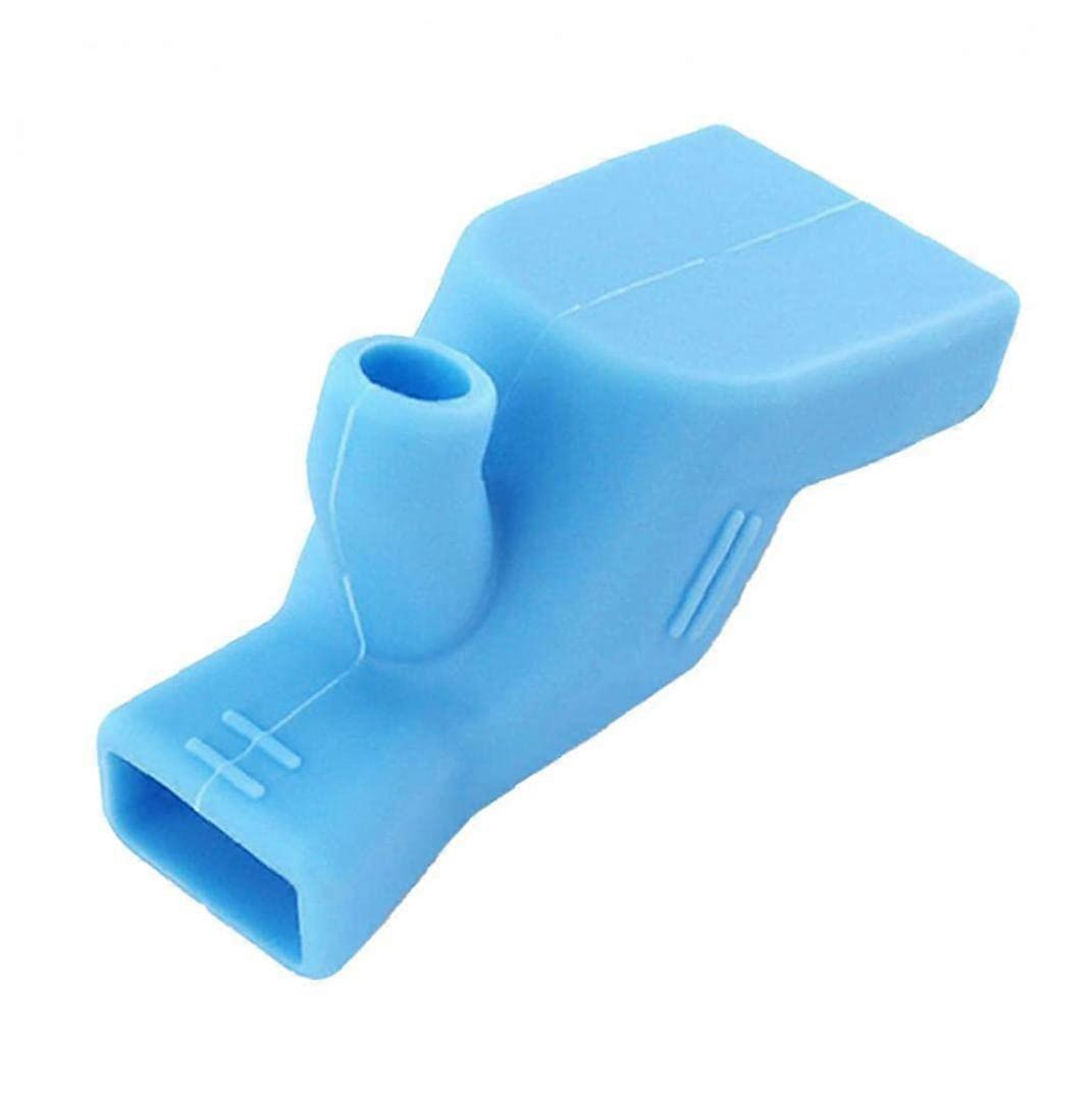 Double Purpose Silicone Faucet Extender for Kids, High Elastic Water Tap Extension for Bathroom and Kitchen Sink, Blue