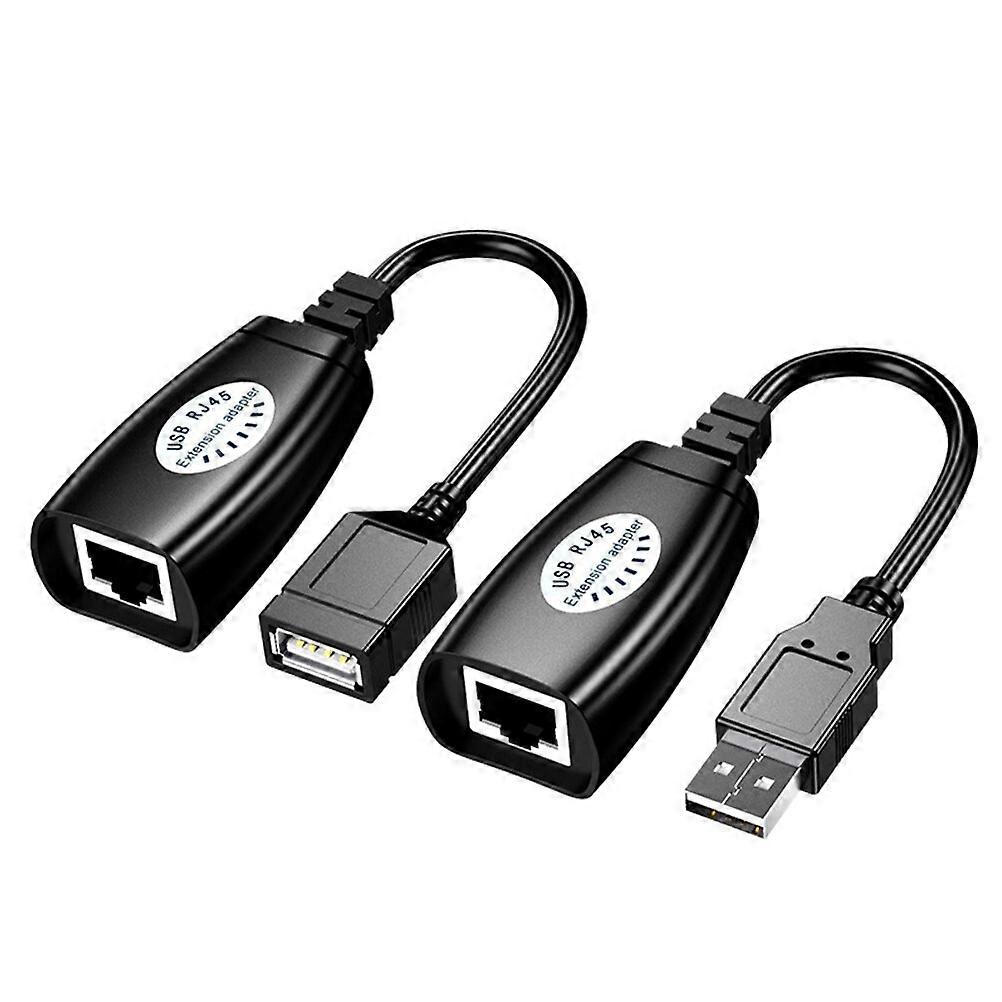 USB Cable Extender USB Extension Adapter Durable Network Line Ethernet Adapter for Home Office Dorm School