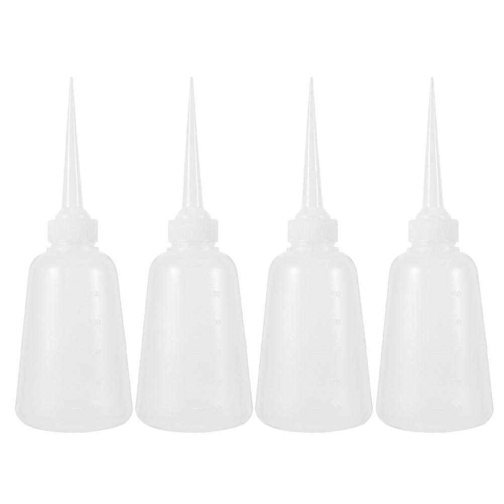 Oil Squeeze Bottle Pet Applicator Bottle for Precise Glue Dispensing 4Pcs Set