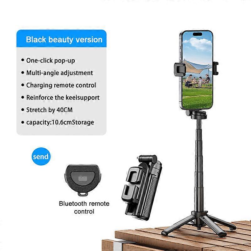 Magnetic Phone Holder 360° Rotation Pocket Selfie Stick With Bluetooth Remote Adjustable Desktop Stand for Live Streaming