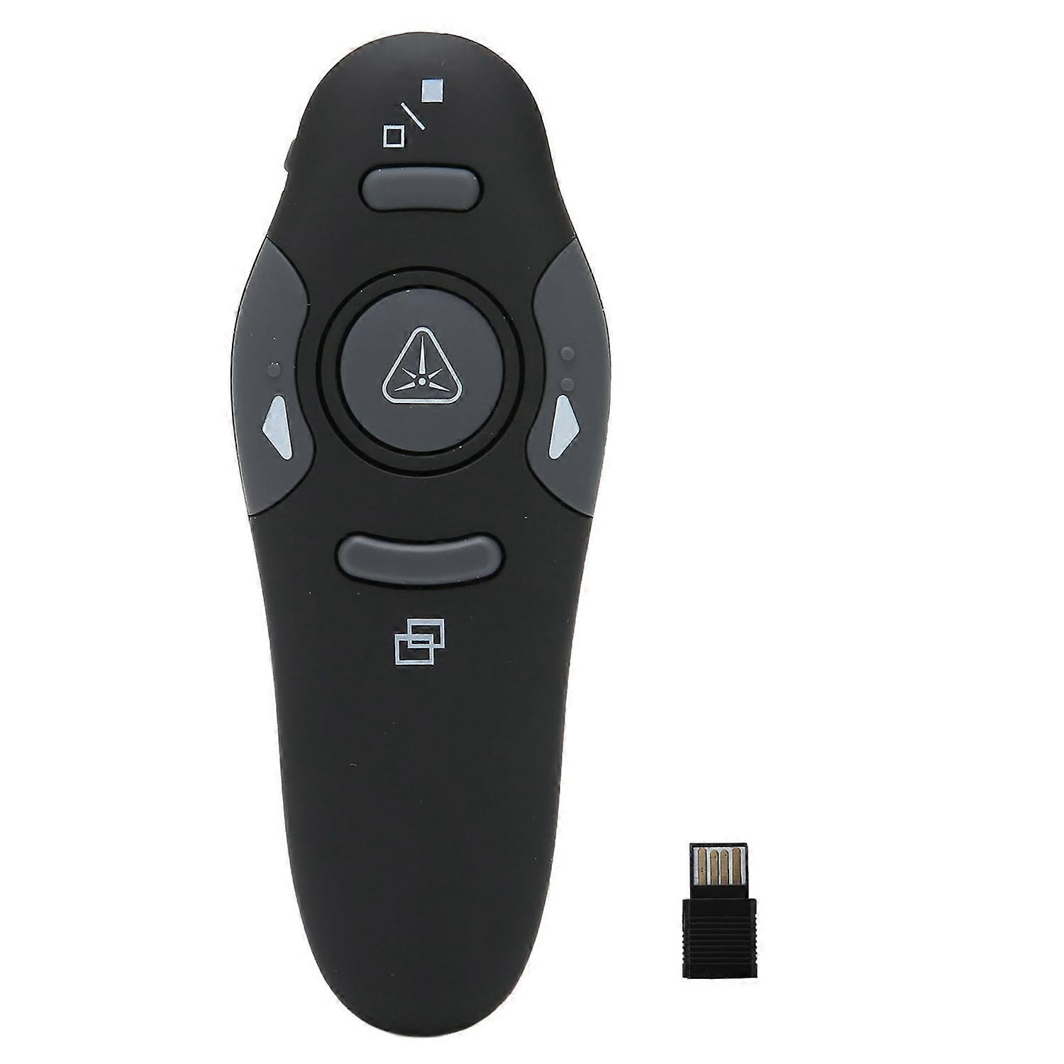 Presentation Clicker Ergonomic Handhold 2.4Ghz Wireless Presenter Remote with Wireless Receiver for 