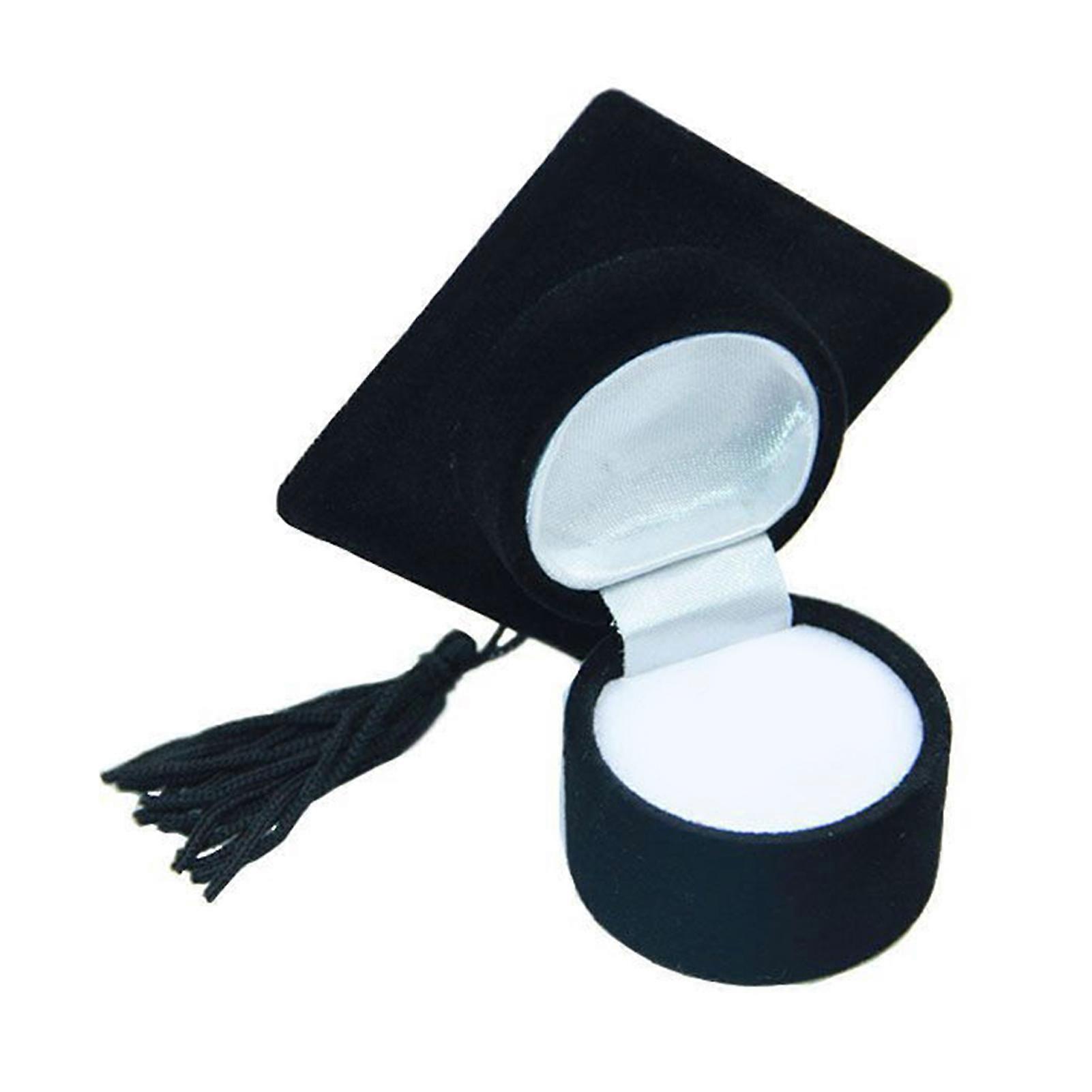 Graduation Hat-Shaped Ring Box: Creative Jewelry Storage Box and Ring Storage Box - Graduation Gift
