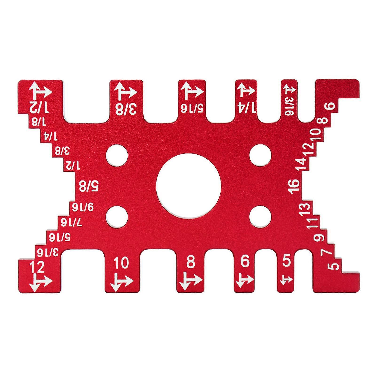Multifunction Ergonomic Aluminum Mortise Measurement Tool With Adjustable Calibration System For Detailed Crafting Tasks  Red