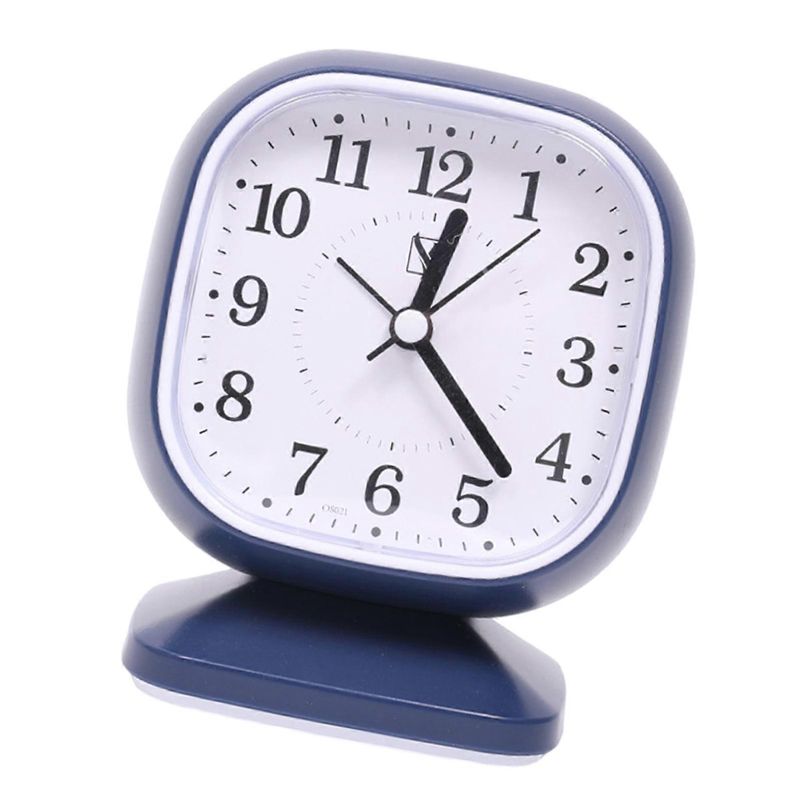 Noiseless Alarm Clock with No Ticking Designs Suitable for Students and Professional Quiet Movement Analog Table Clock Multicolor