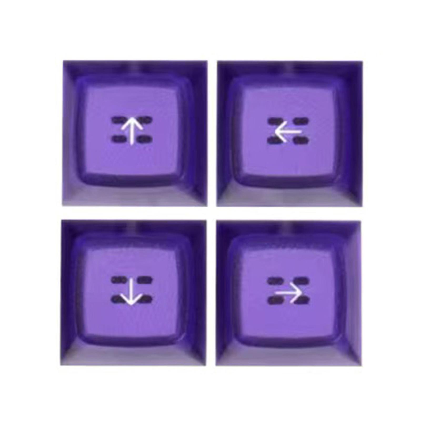 4PCS Shine Through Keycaps EMA Height Backlight Mechanical Keyboards  Keycap Arrowkey Directions Keycap  Purple