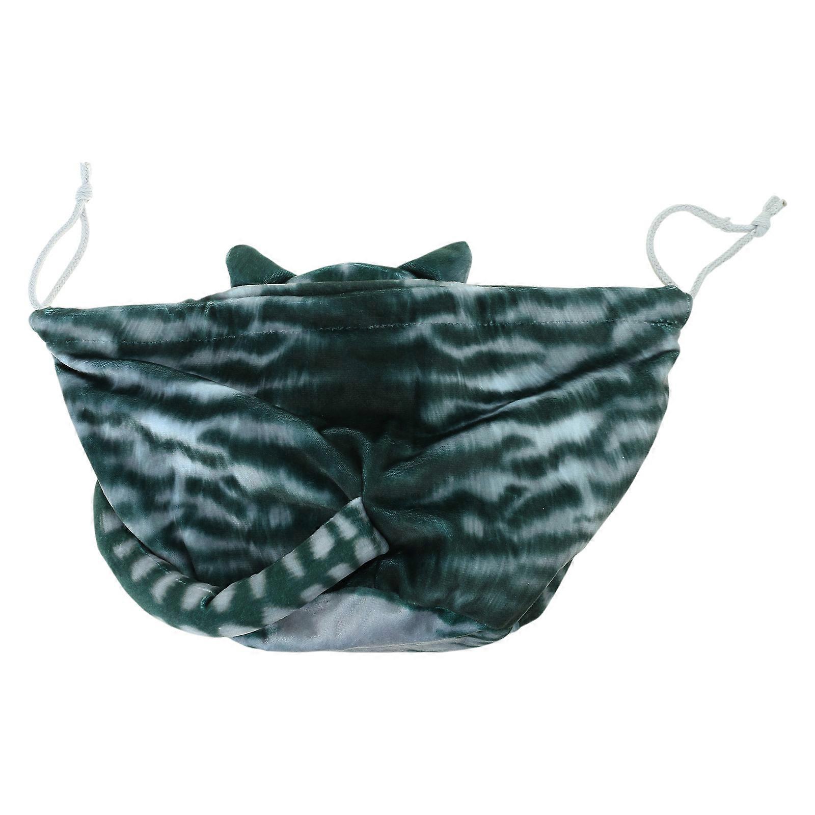 Lightweight Plush Cats Pattern Drawstring Cosmetic Bag for Travel and Daily Use Makeup Organizers for Travel Multicolor